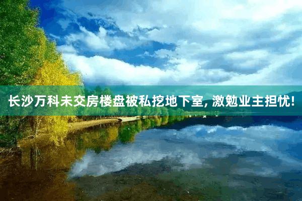 长沙万科未交房楼盘被私挖地下室, 激勉业主担忧!