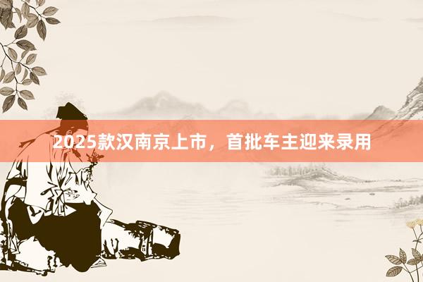 2025款汉南京上市，首批车主迎来录用